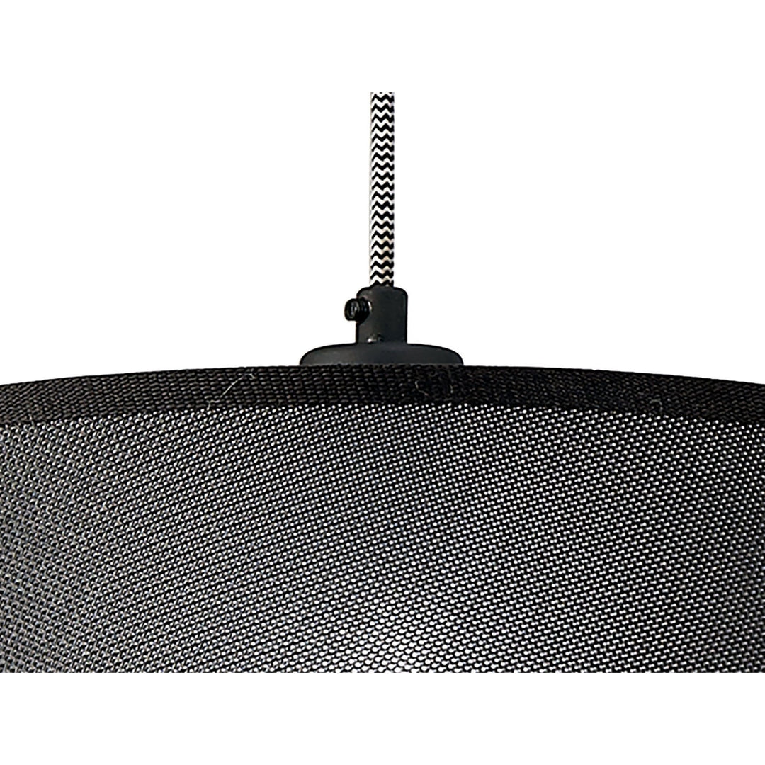 Mantra M4931 Nordica Pendant With Black Shade 2 Light