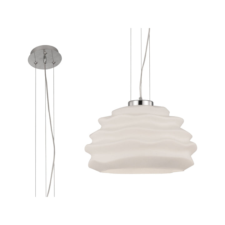 Mantra M6274 Nubole Pendant 40cm Round White