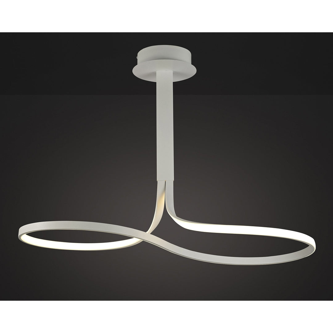 Mantra M6003 Nur Blanco Semi Ceiling Light Tall LED White