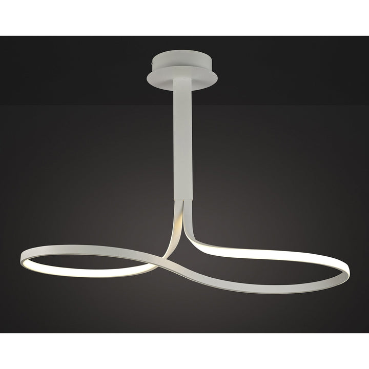 Mantra M6003 Nur Blanco Semi Ceiling Light Tall LED White