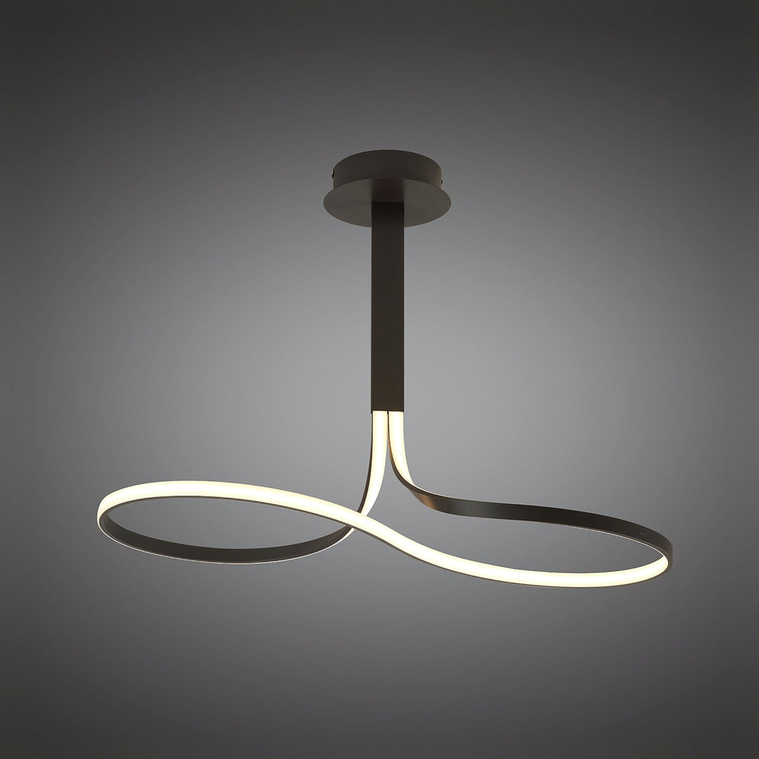 Mantra M5825 Nur Brown Oxide Semi Ceiling Light Tall LED Brown Oxide