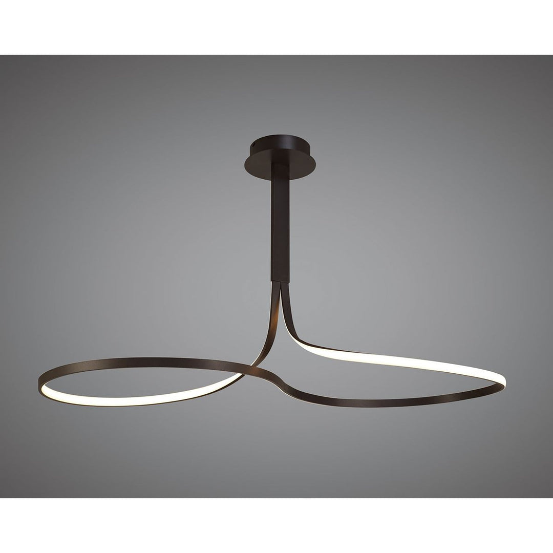 Mantra M5806 Nur BR XL Semi Ceiling LED Frosted Acrylic Brown Oxide