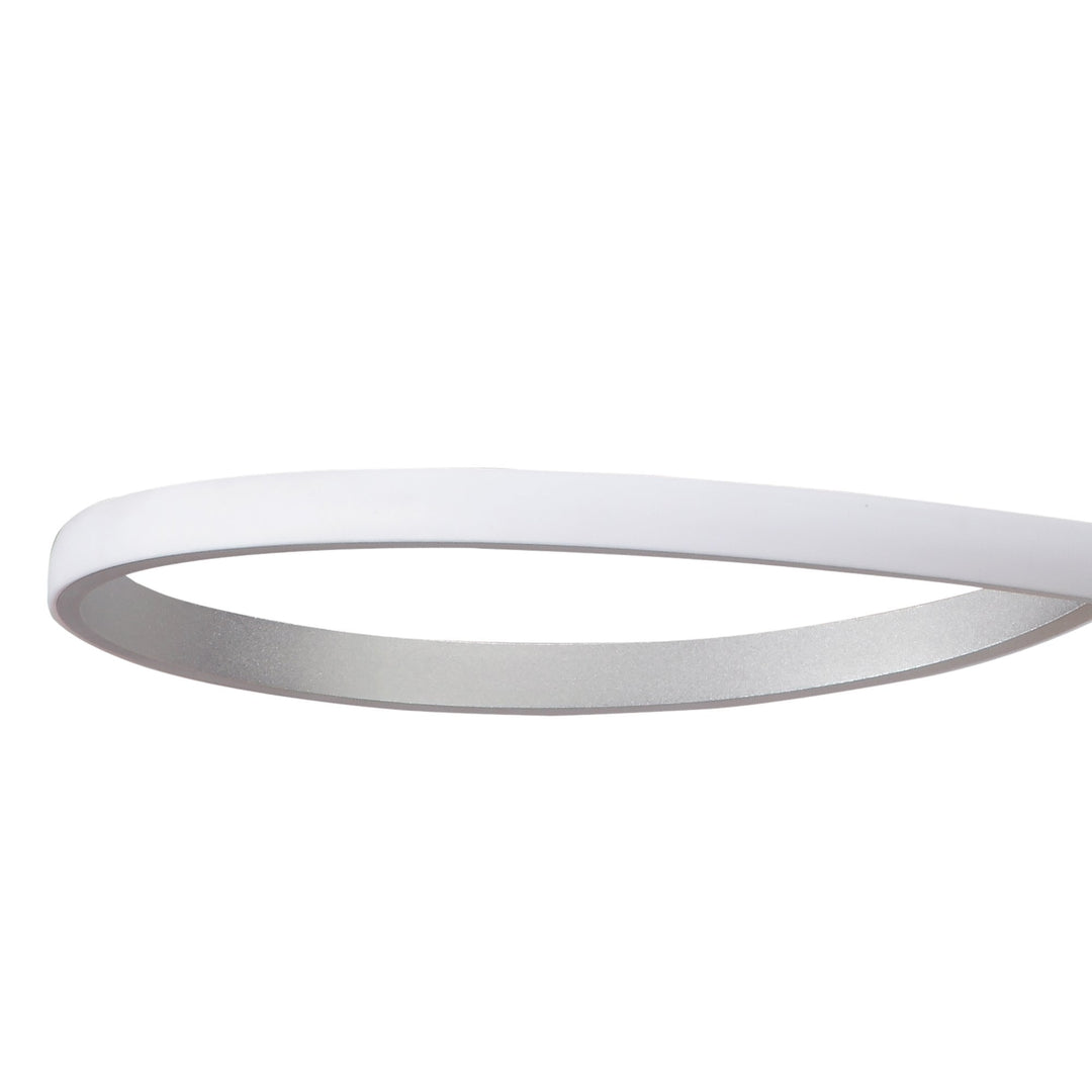 Mantra M4987 Nur Semi Ceiling Tall LED Silver Frosted Acrylic Polished Chrome