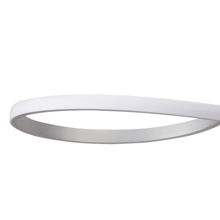 Mantra M4987 Nur Semi Ceiling Tall LED Silver Frosted Acrylic Polished Chrome