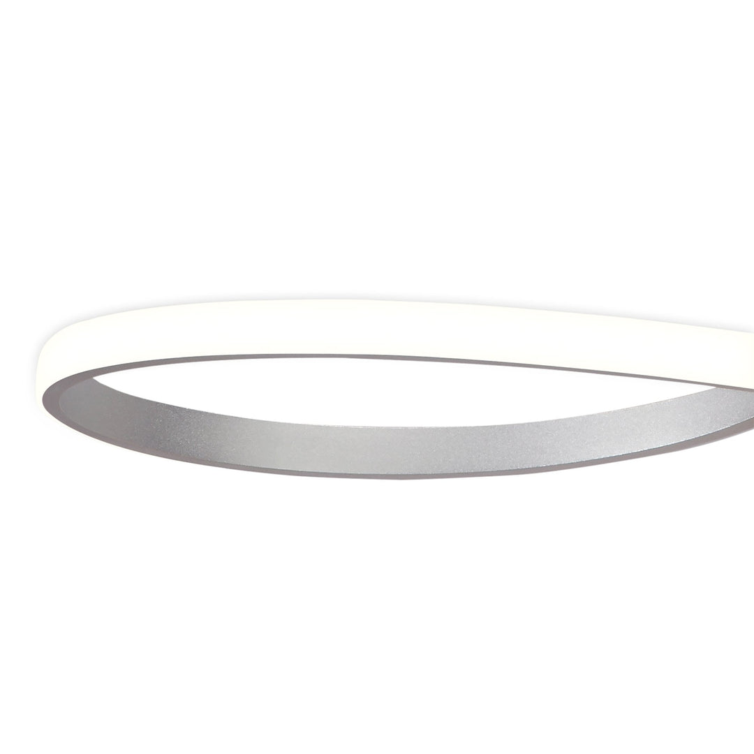 Mantra M4995 Nur Semi Ceiling LED Dimmable Silver Frosted Acrylic Polished Chrome