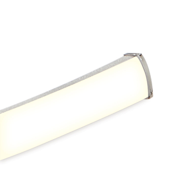 Mantra M4996 Nur Semi Ceiling LED Dimmable Silver Frosted Acrylic Polished Chrome