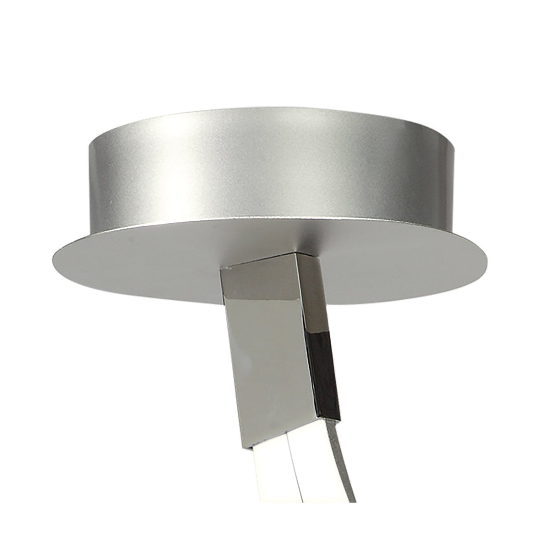 Mantra M4998 Nur Semi Ceiling LED Dimmable Silver Frosted Acrylic Polished Chrome