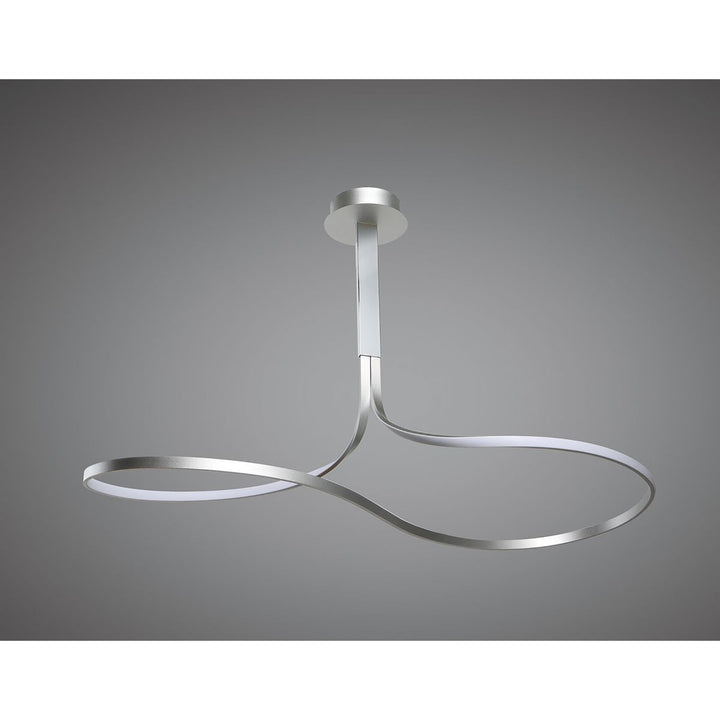 Mantra M5002 Nur XL Semi Ceiling LED Silver Frosted Acrylic Polished Chrome