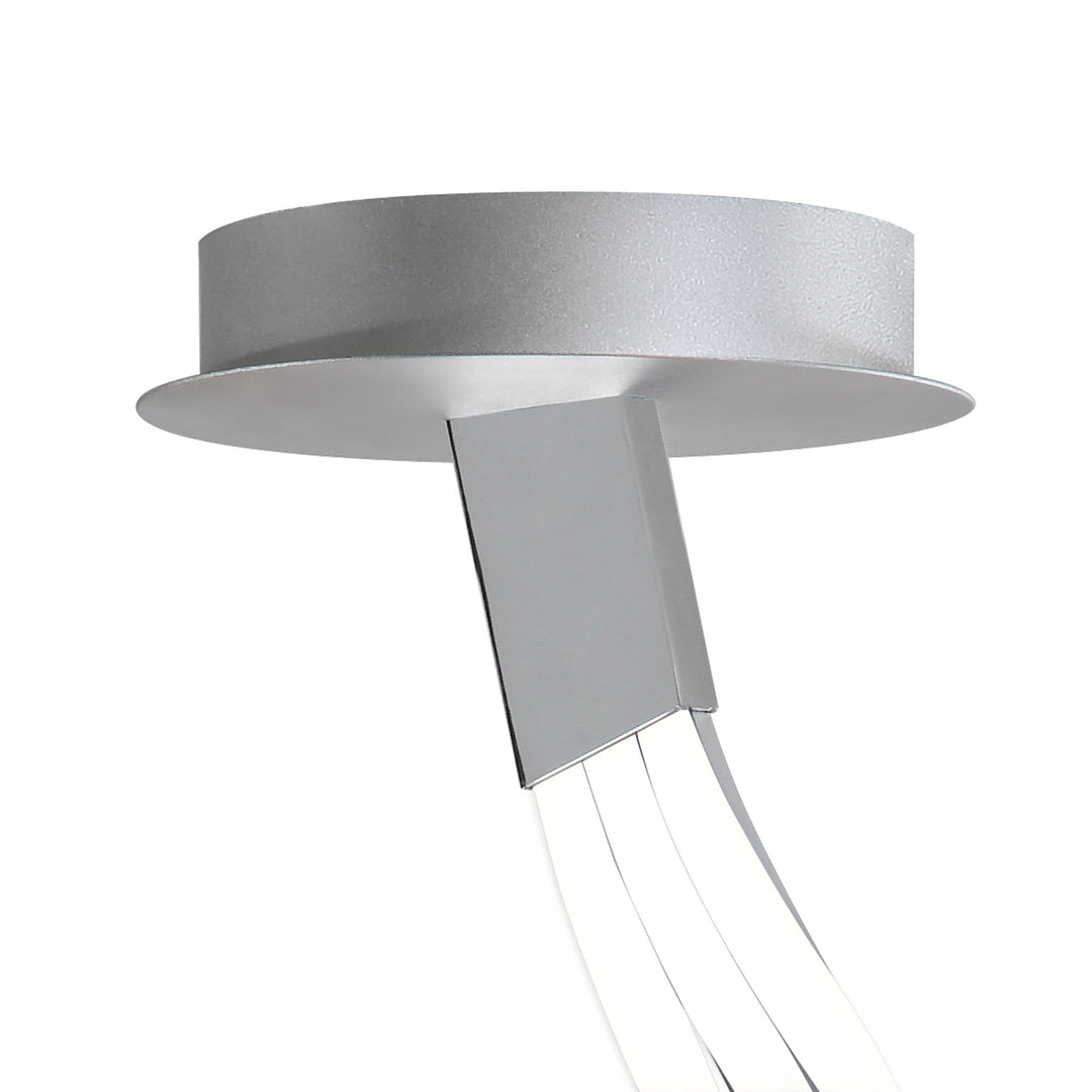 Mantra M5003 Nur XL Semi Ceiling LED Silver Frosted Acrylic Polished Chrome