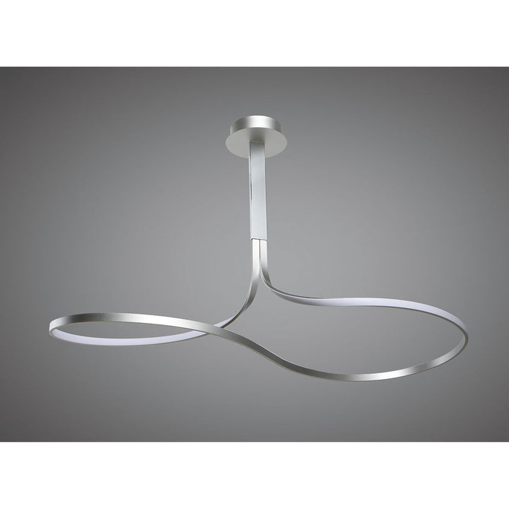 Mantra M5820 Nur XL Semi Ceiling LED Dimmable Silver Frosted Acrylic Polished Chrome