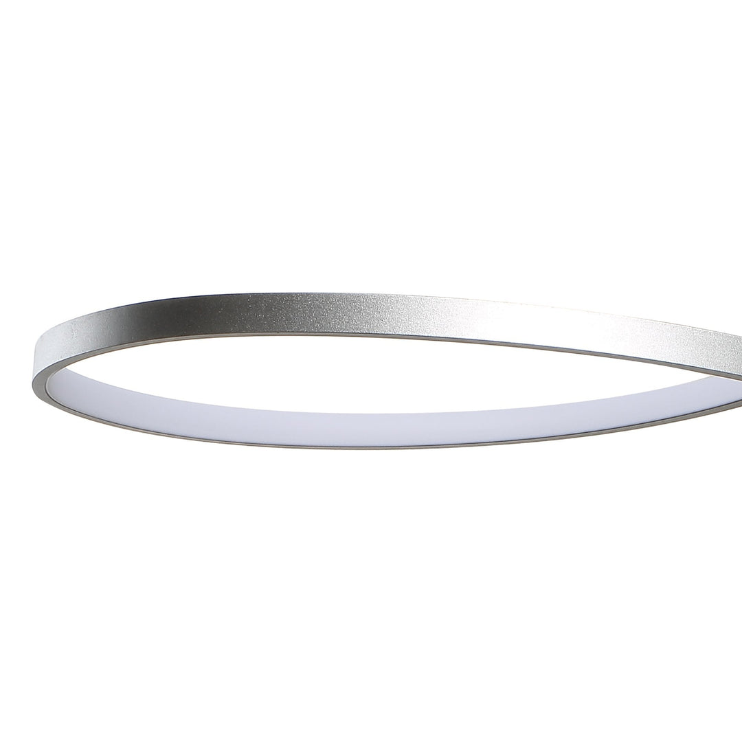 Mantra M5820 Nur XL Semi Ceiling LED Dimmable Silver Frosted Acrylic Polished Chrome