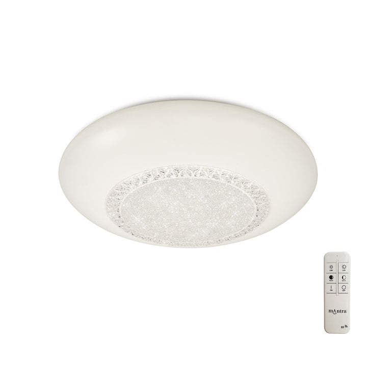 Mantra M6235 Opera Flush Fitting 41cm Round 24W LED White Remote Control