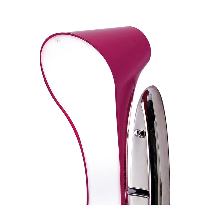 Mantra M1544/PU Ora Wall Lamp 2 Light E27 Gloss Purple/White Acrylic/Polished Chrome