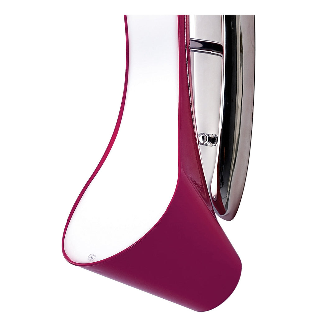 Mantra M1544/PU Ora Wall Lamp 2 Light E27 Gloss Purple/White Acrylic/Polished Chrome