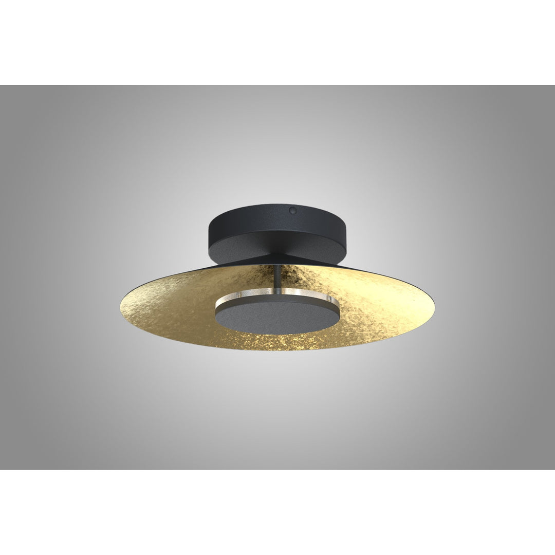 Mantra M8127 Orion Ceiling 40cm Round 20W LED Gold Leaf/Black