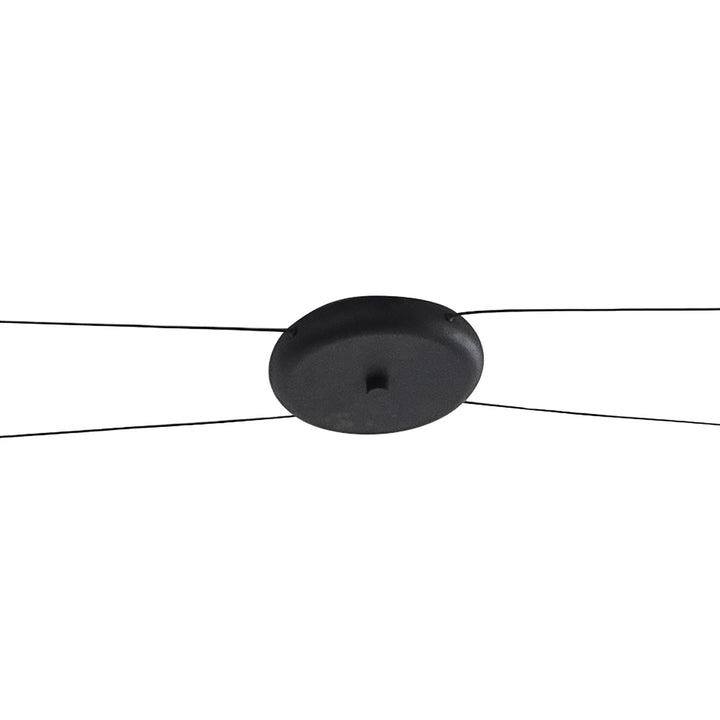 Mantra M7307 Orion 4 Light Linear Pendant 32W LED Black /Antique Brass