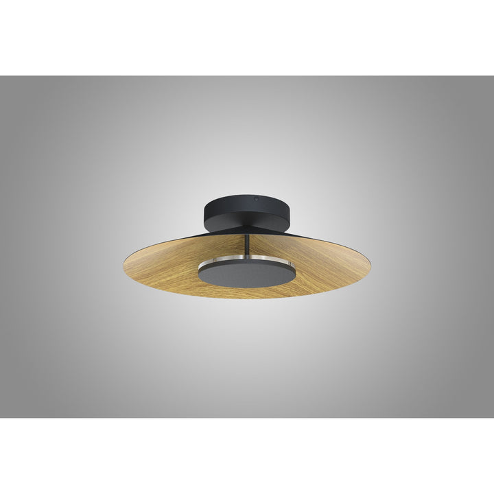 Mantra M8123 Orion Ceiling 25cm Round 8W LED Wood/Black