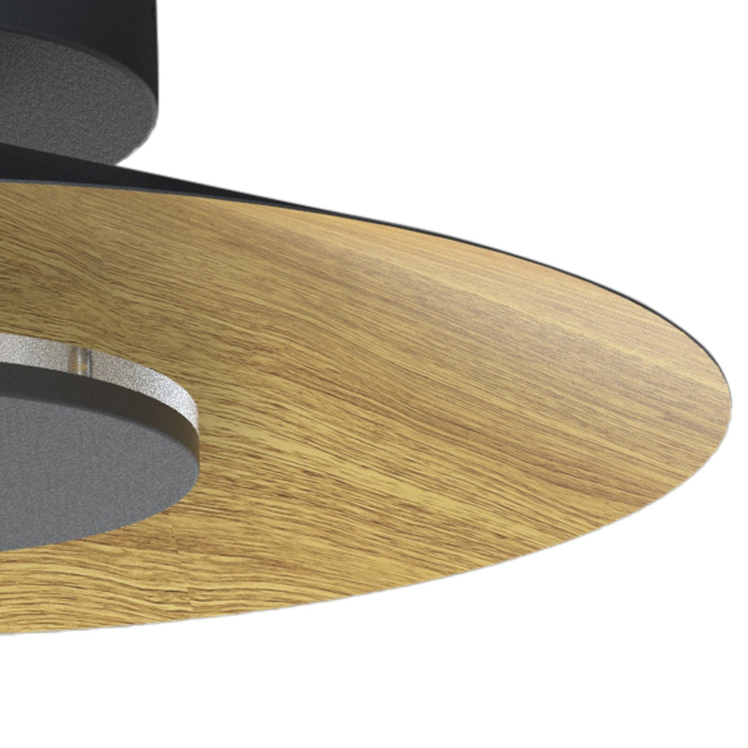 Mantra M8123 Orion Ceiling 25cm Round 8W LED Wood/Black