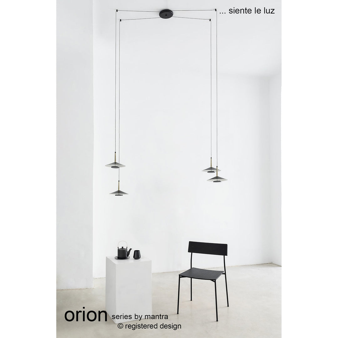 Mantra M8129 Orion Ceiling 55cm Round 24W LED Wood/Black