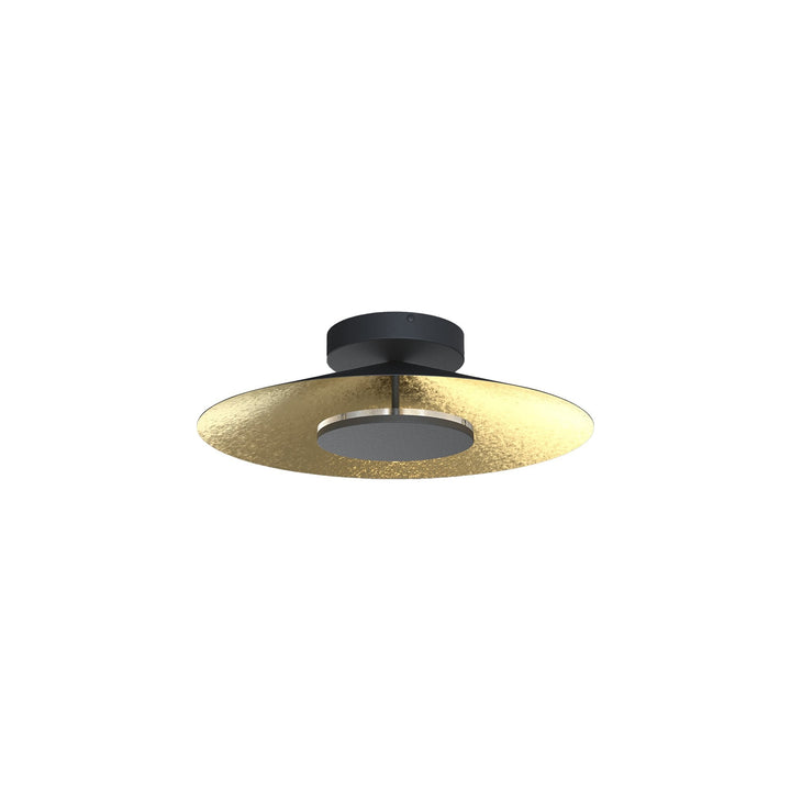 Mantra M8124 Orion Ceiling 25cm Round 8W LED Gold Leaf/Black