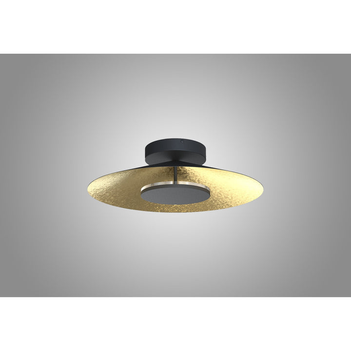 Mantra M8124 Orion Ceiling 25cm Round 8W LED Gold Leaf/Black