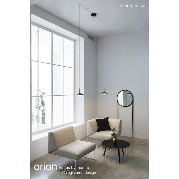 Mantra M8126 Orion Ceiling 40cm Round 20W LED Wood/Black