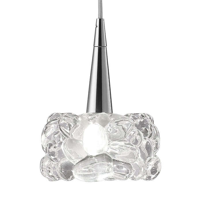 Mantra M3921 O2 Pendant 3 Light Line Small Polished Chrome