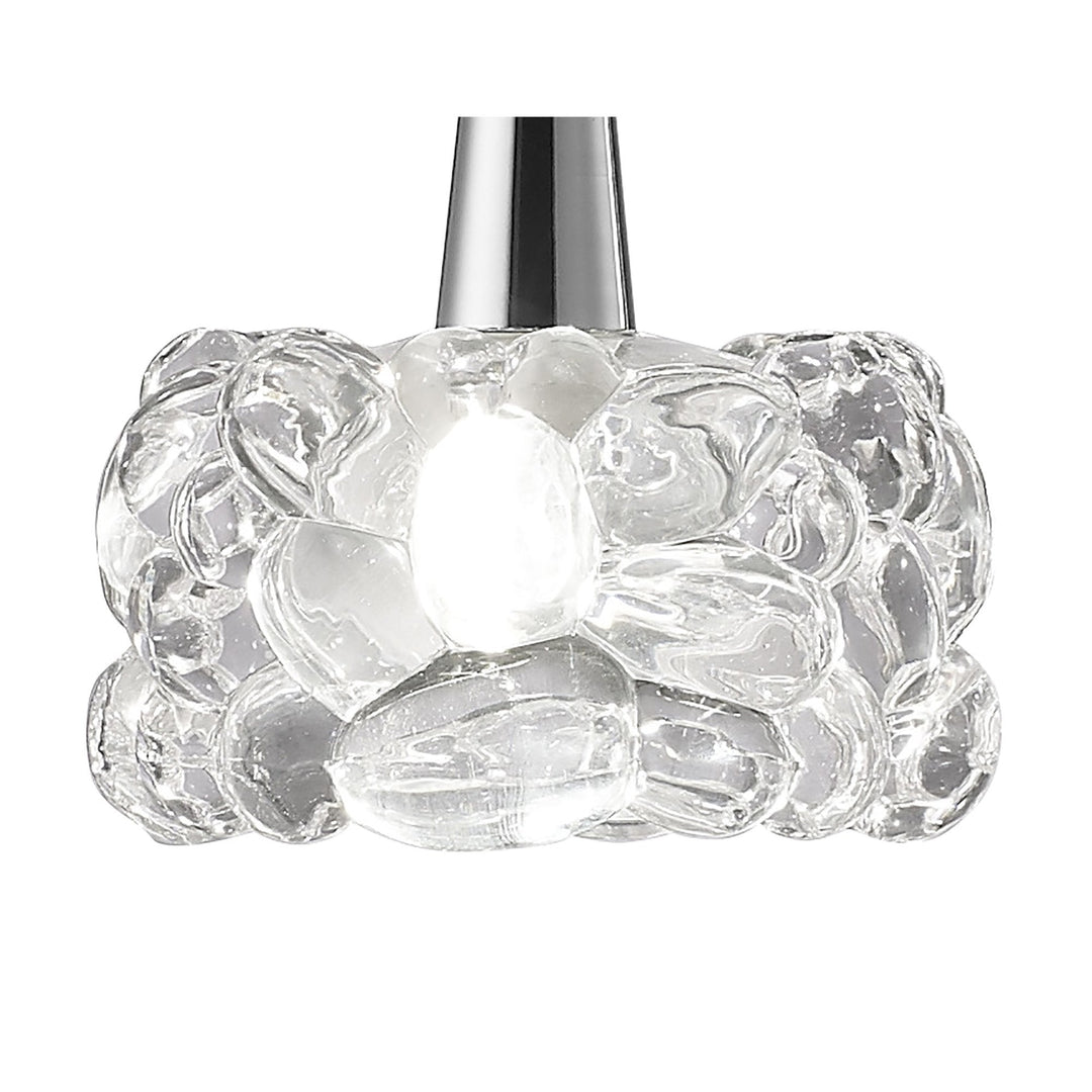 Mantra M3921 O2 Pendant 3 Light Line Small Polished Chrome