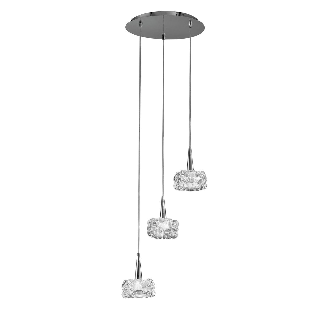 Mantra M3922 O2 Pendant 3 Light Polished Chrome