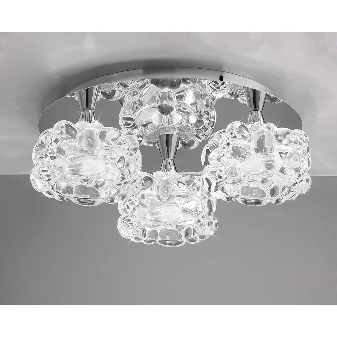 Mantra M3925 O2 | Ceiling 3 Light | Polished Chrome | Oxygen Bubble Effect