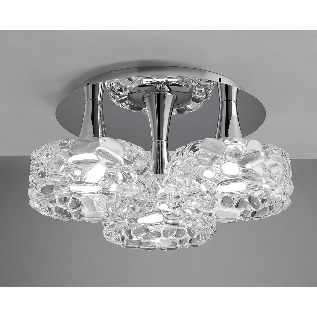 Mantra M3935 O2 Ceiling 3 Light Large Polished Chrome