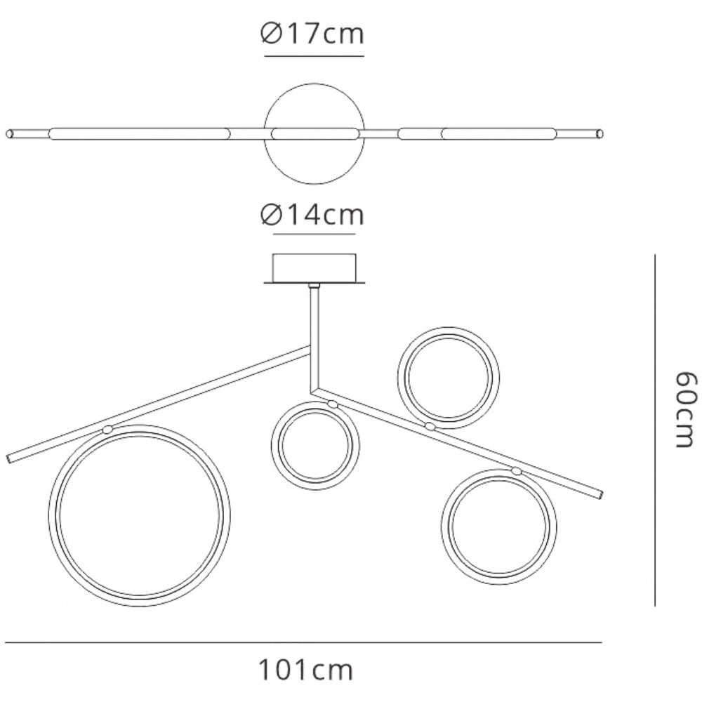 Mantra M6590 Olimpia Ceiling LED Chrome