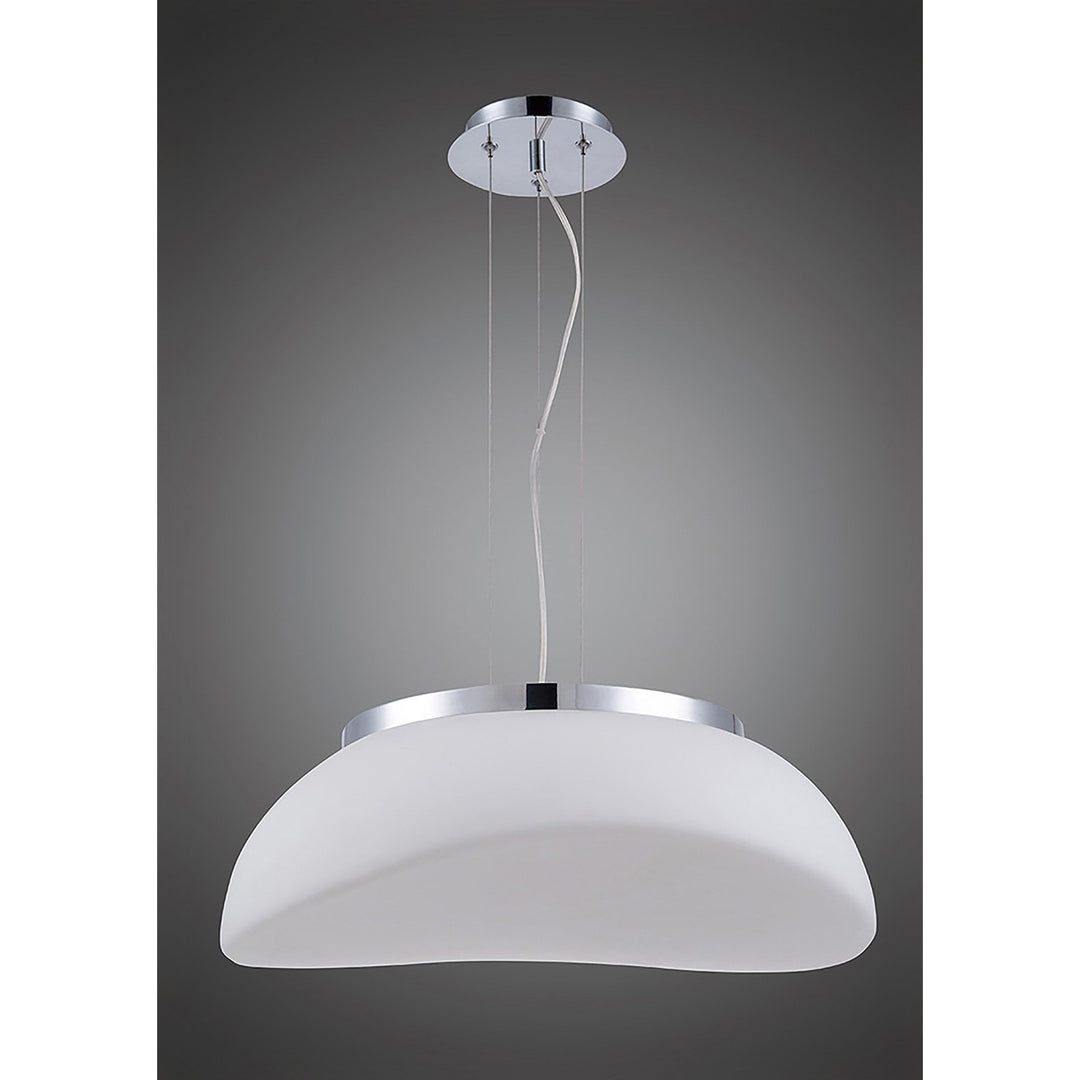 Mantra M4892 Opal Pendant 3 Light Frosted White Glass