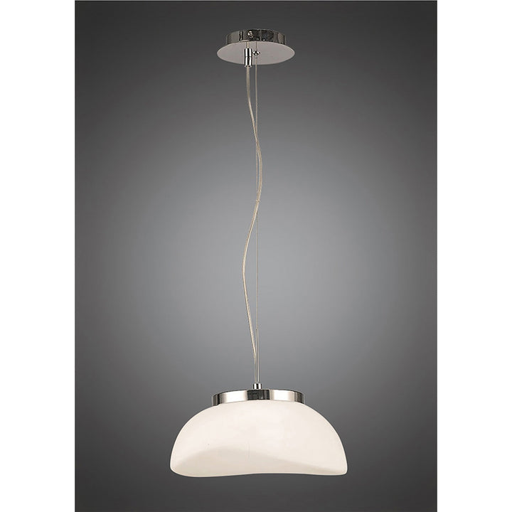 Mantra M4893 Opal Pendant 1 Light Frosted White Glass