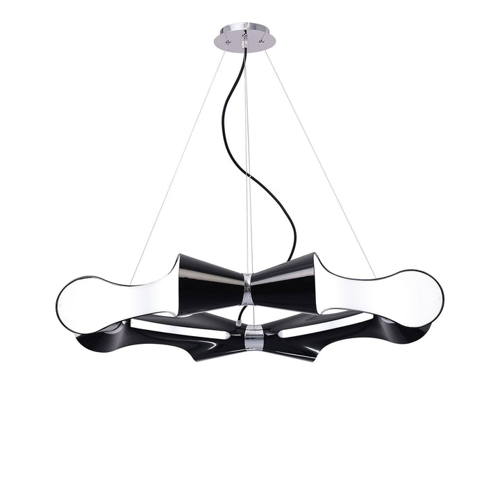 Mantra M1551 Ora Pendant 8 Light Round Polished Chrome/black