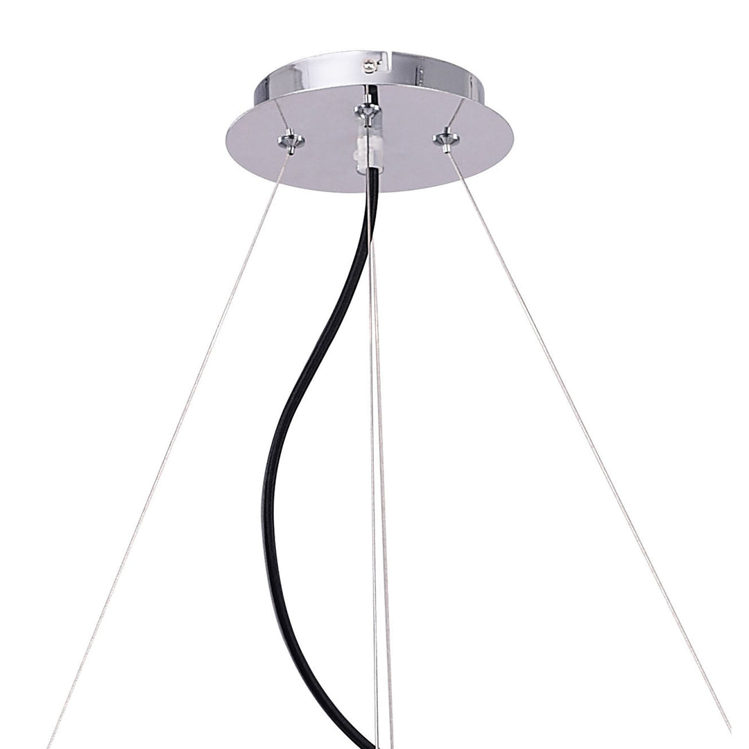 Mantra M1551 Ora Pendant 8 Light Round Polished Chrome/black