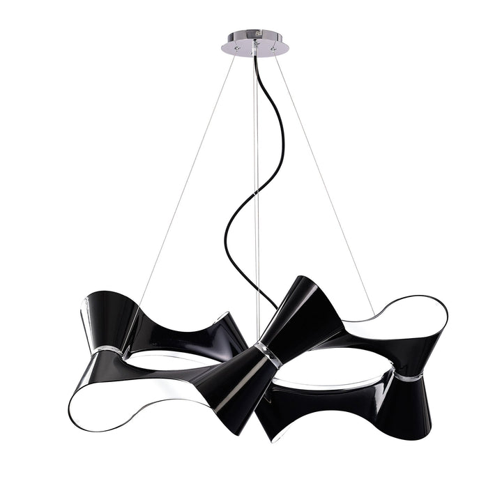 Mantra M1552 Ora Pendant 8 Light Polished Chrome/black