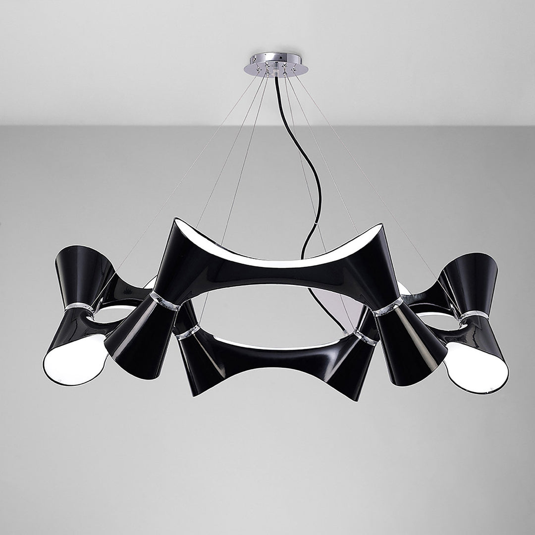 Mantra M1553 Ora Pendant 12 Light Polished Chrome/black