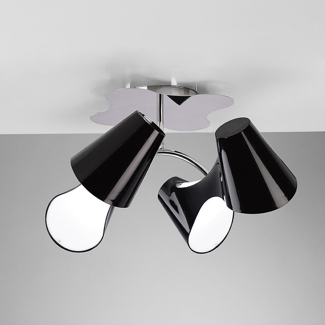 Mantra M1555 Ora Ceiling 4 Light Polished Chrome/black