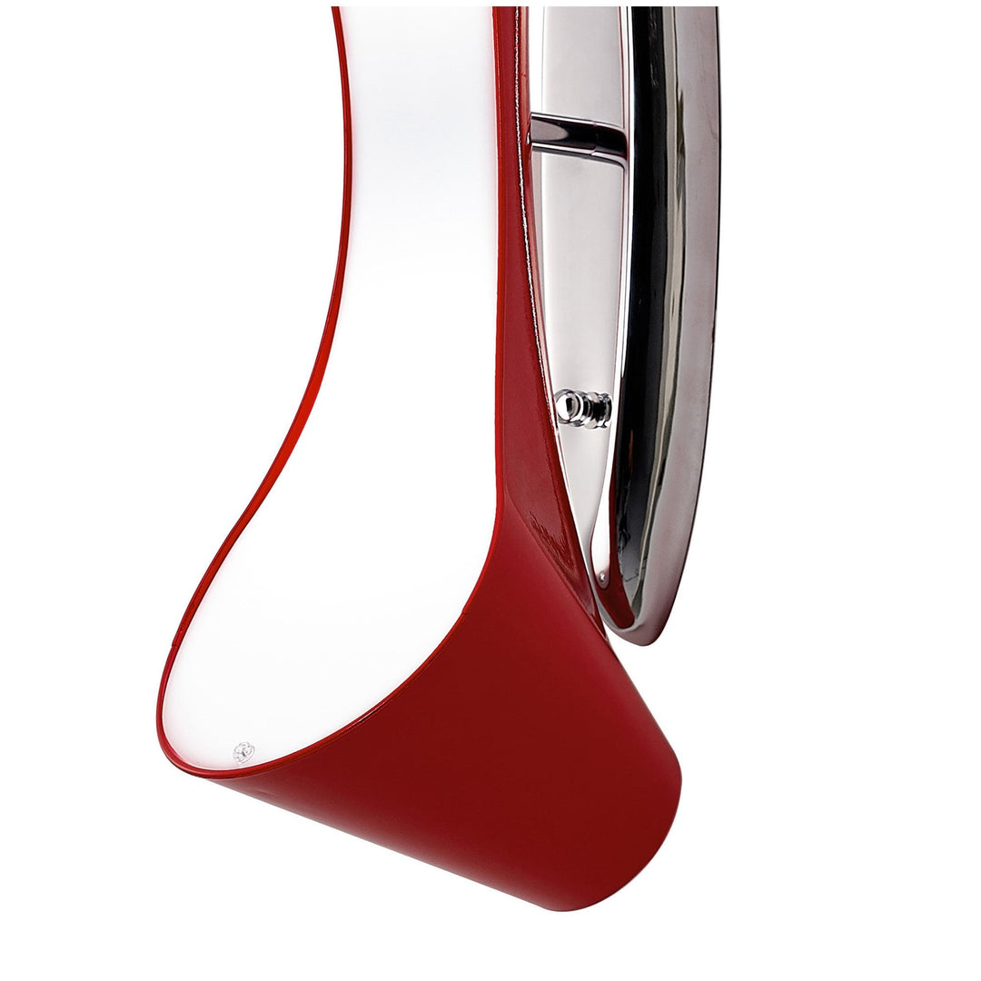 Mantra M1564 Ora Wall Lamp 2 Light Polished Chrome/red