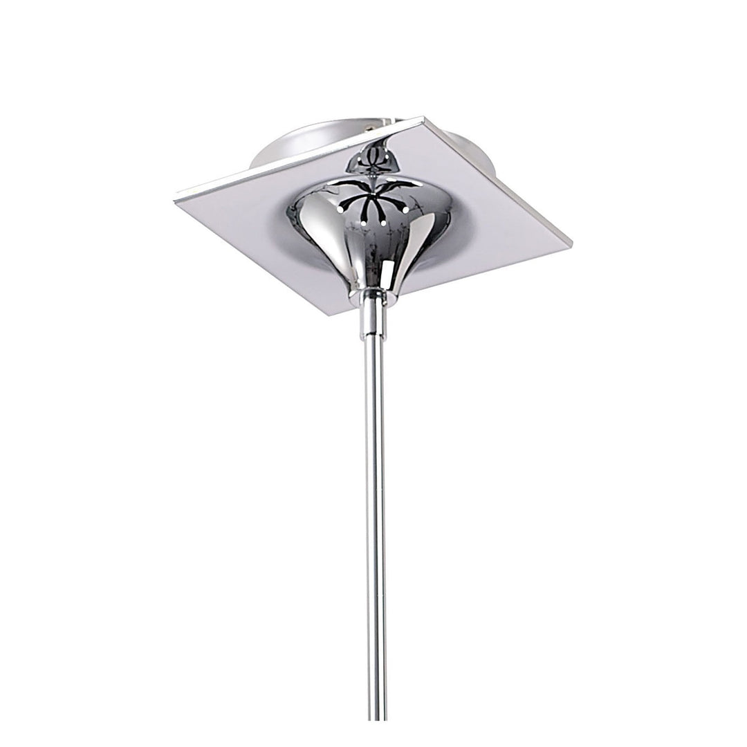 Mantra M1590 Ora Telescopic Convertible To Semi Flush 6 Light E27 Gloss Black/White Acrylic/Polished Chrome