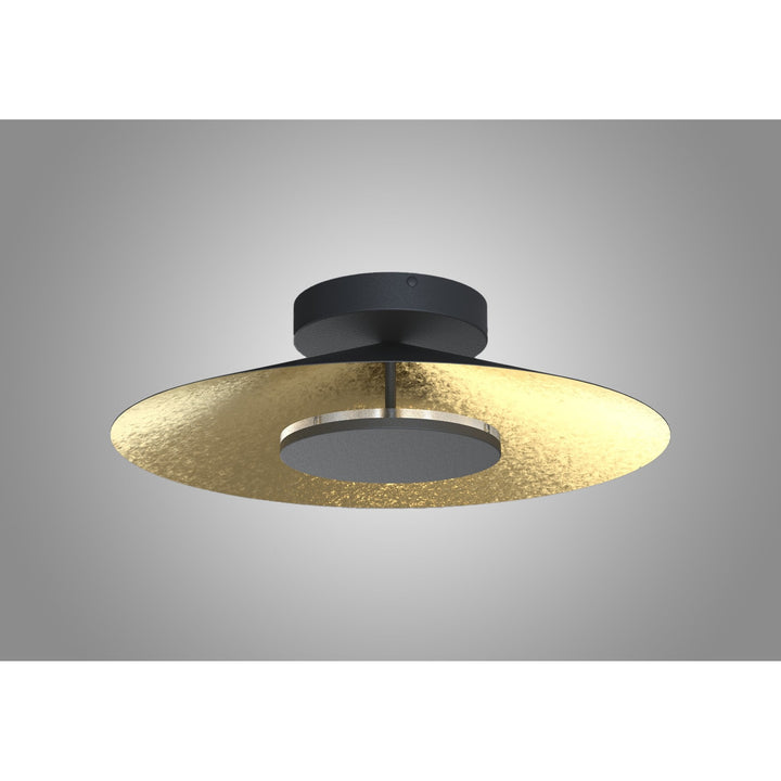 Mantra M8130 Orion Ceiling 55cm Round 24W LED Gold Leaf/Black