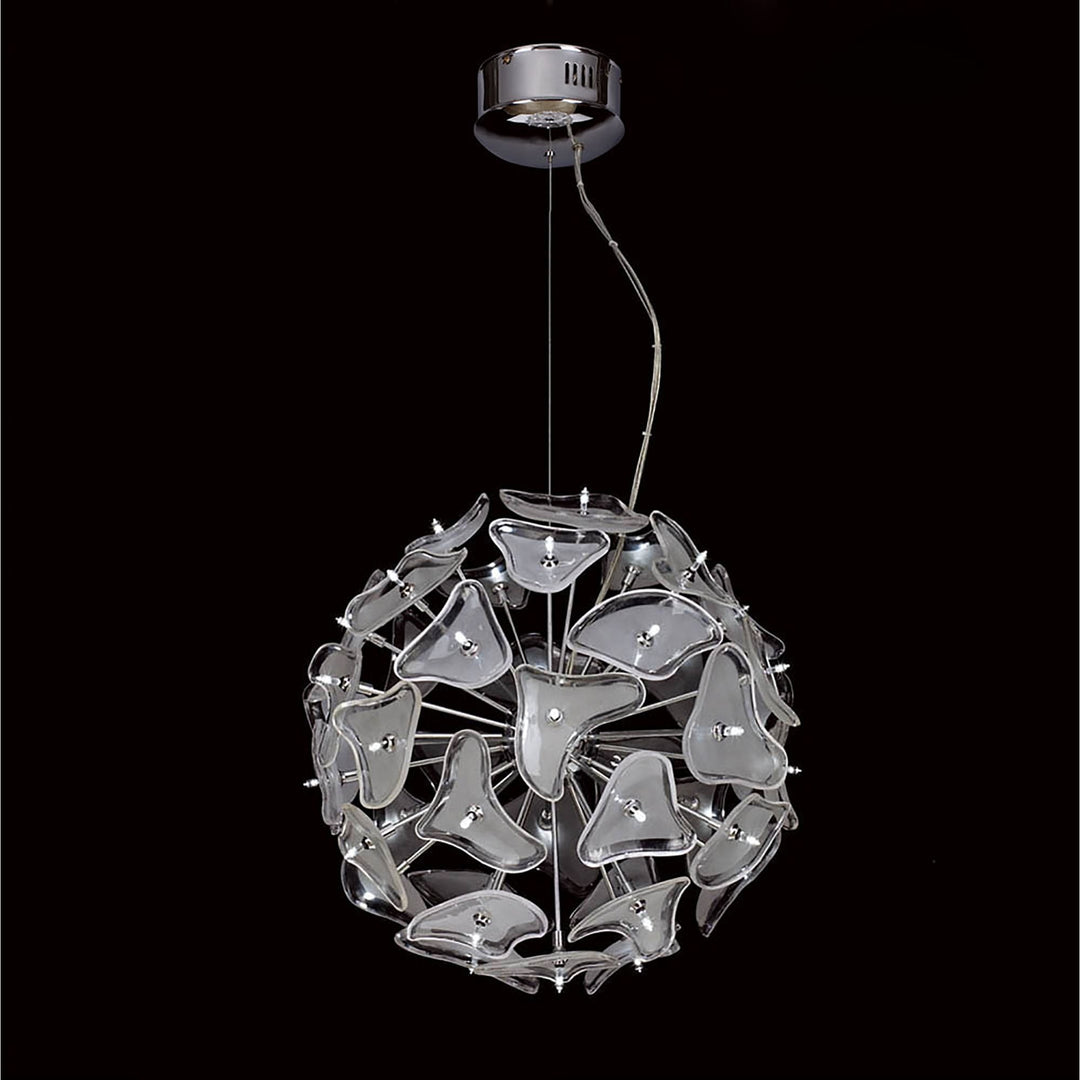 Mantra M0590 Otto Pendant 41 Light G4 Sphere Polished Chrome/Frosted Glass