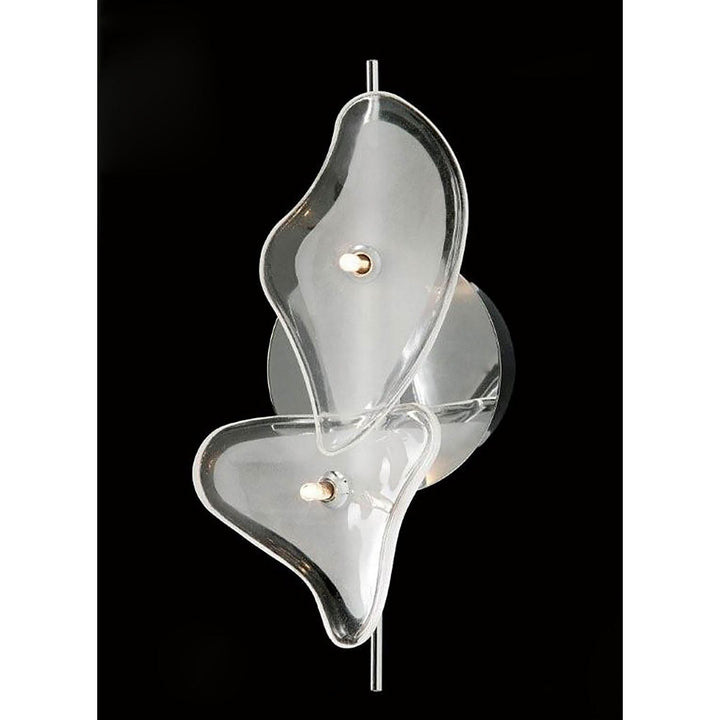 Mantra M0593 Otto Ceiling/Wall 2 Light G4 Bar Polished Chrome/Frosted Glass