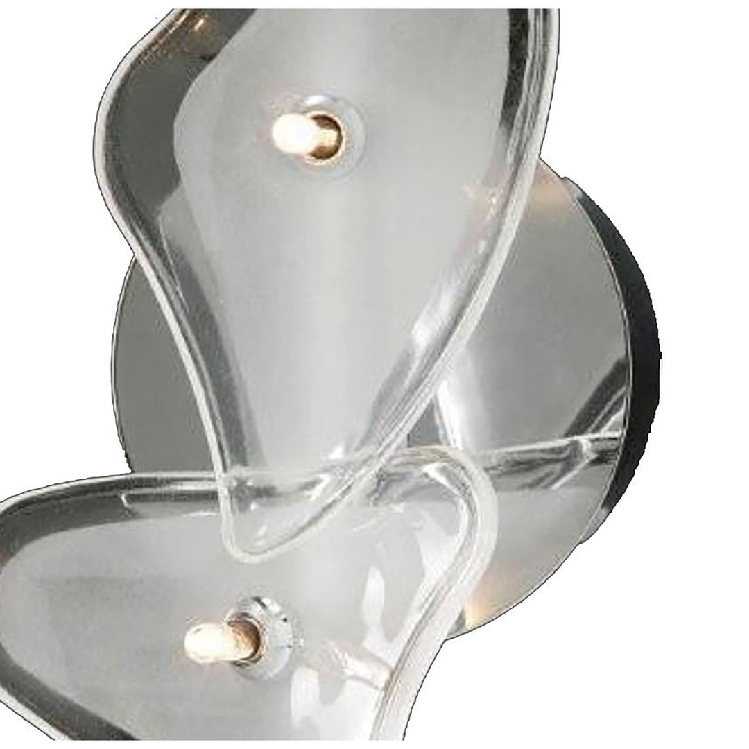 Mantra M0593 Otto Ceiling/Wall 2 Light G4 Bar Polished Chrome/Frosted Glass