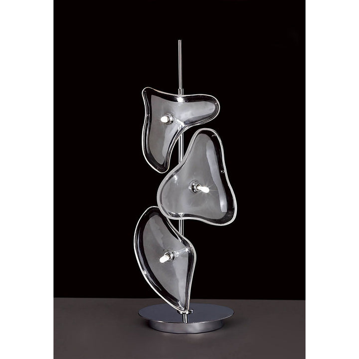 Mantra M0598 Otto Table Lamp 3 Light G4 Polished Chrome/Frosted Glass