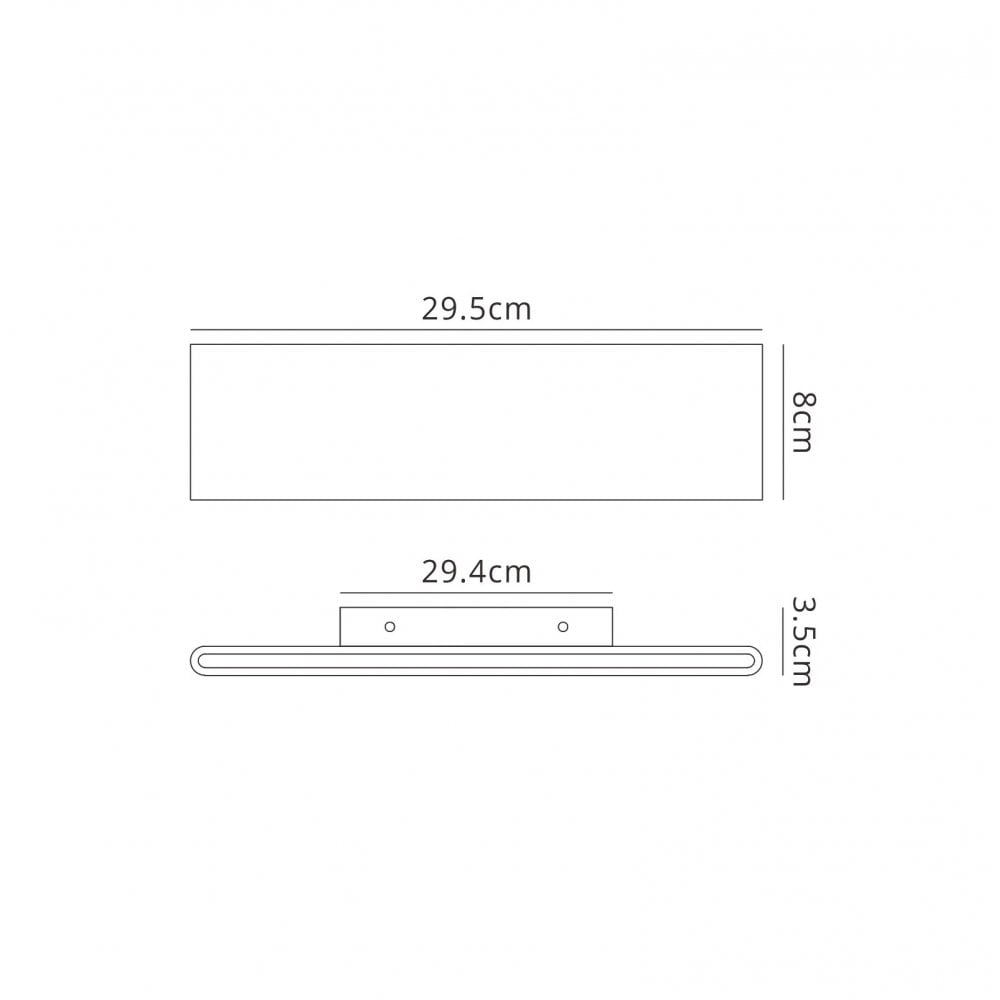 Mantra M5491 Petaca Wall Lamp 12W LED Matt White/Acrylic