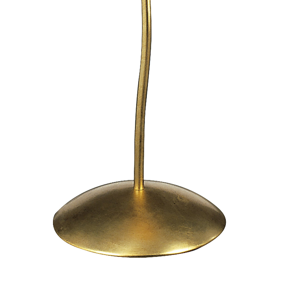 Mantra M0543/BS Paola Floor Lamp 1 Light E27 Gold Painted Black Shade & Amber Glass Droplets