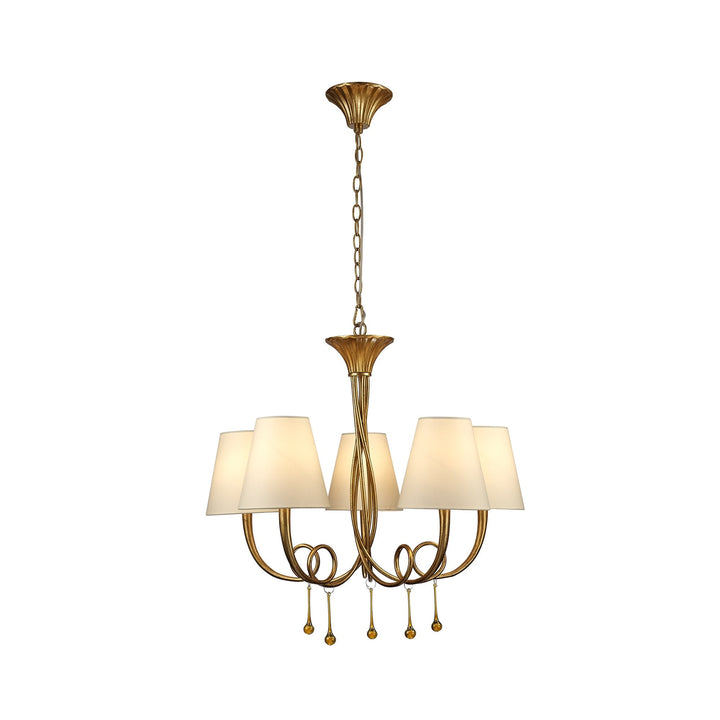 Mantra M6206 Paola Pendant 70cm Round Gold Painted