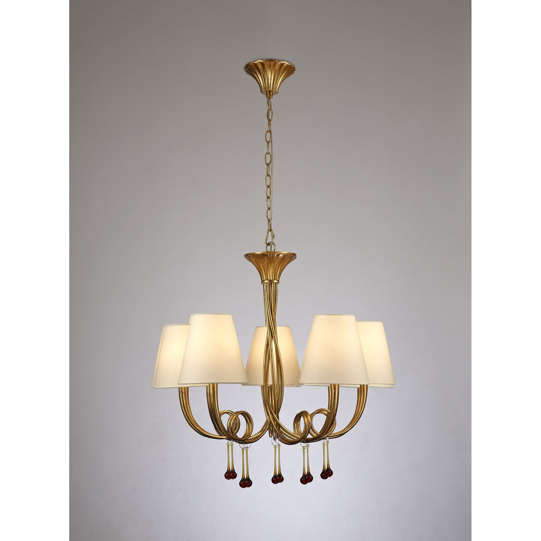 Mantra M6206 Paola Pendant 70cm Round Gold Painted